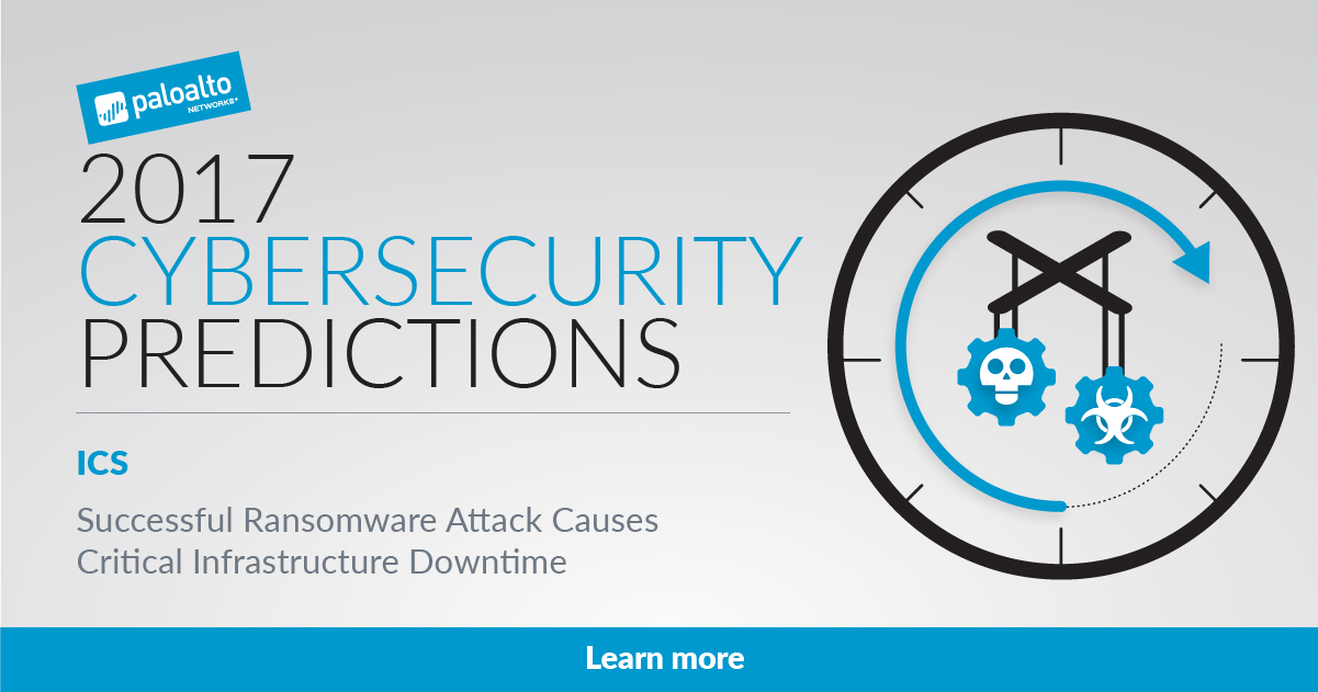 2017 Cybersecurity Predictions: Successful Ransomware Attack Causes Critical Infrastructure Downtime