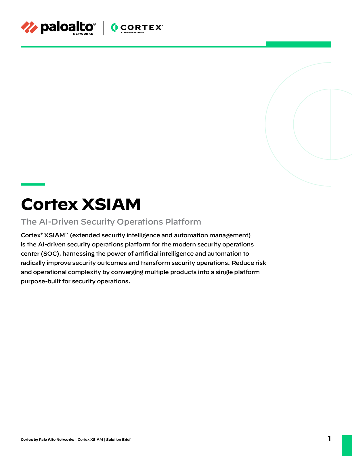 Cortex XSIAM Solution Brief
