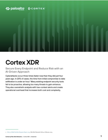 Cortex XDR datasheet