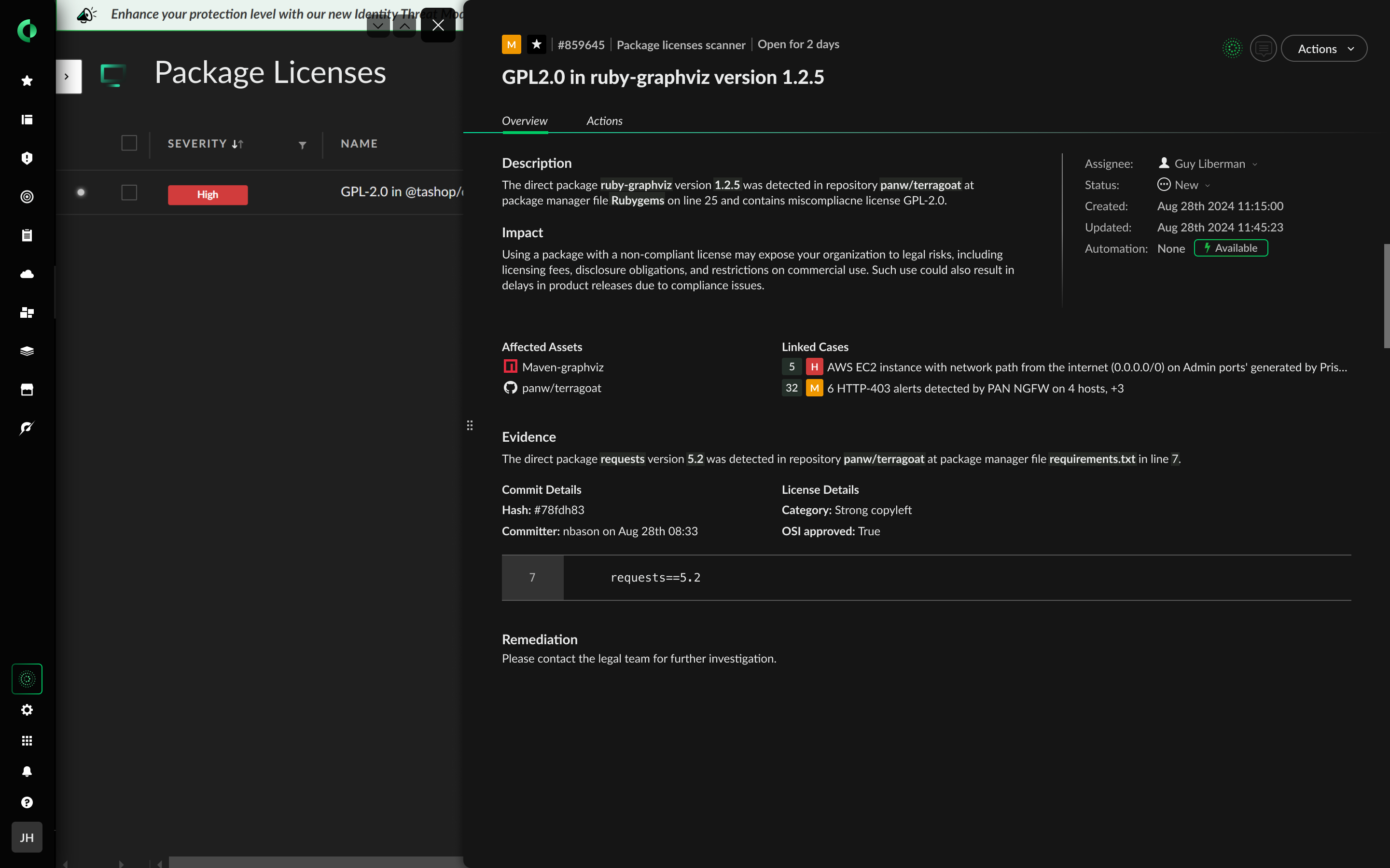 OSS license compliance
