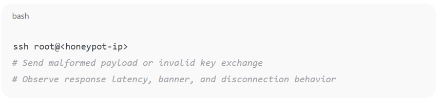 Attacker testing interaction depth